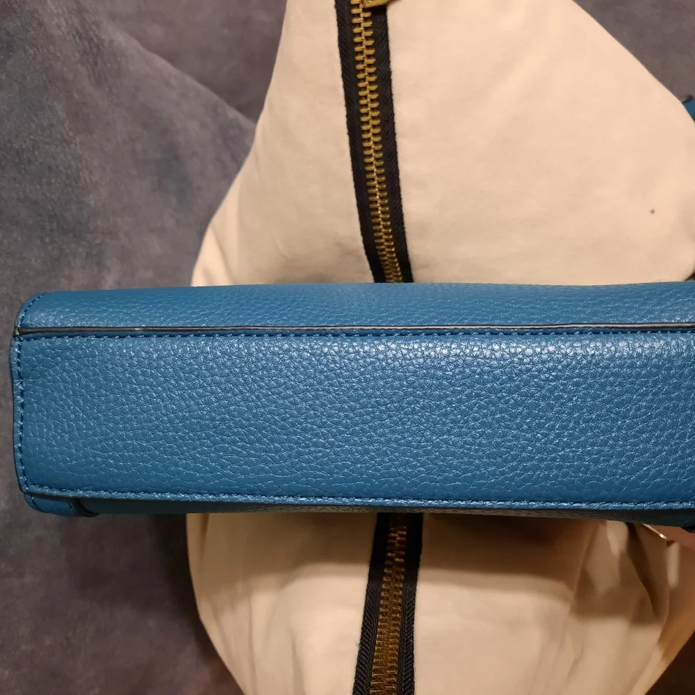 Teal Leather Crossbody Bag